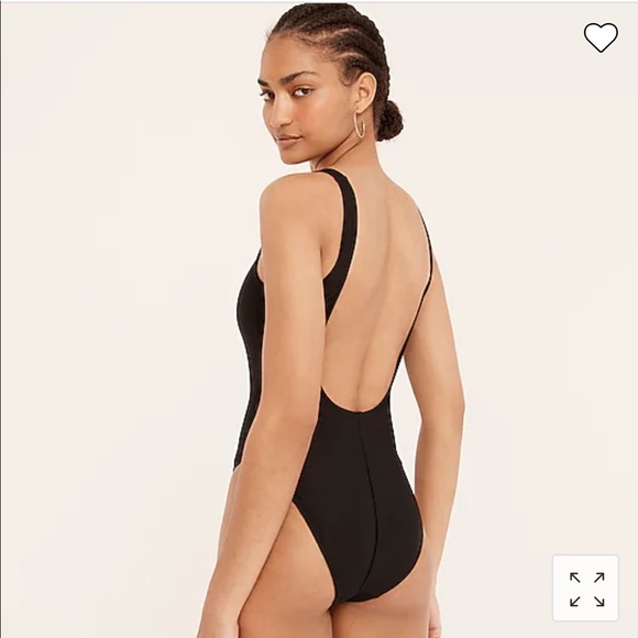 J.Crew NWT long torso ribbed squareneck one-piece - Picture 4 of 5